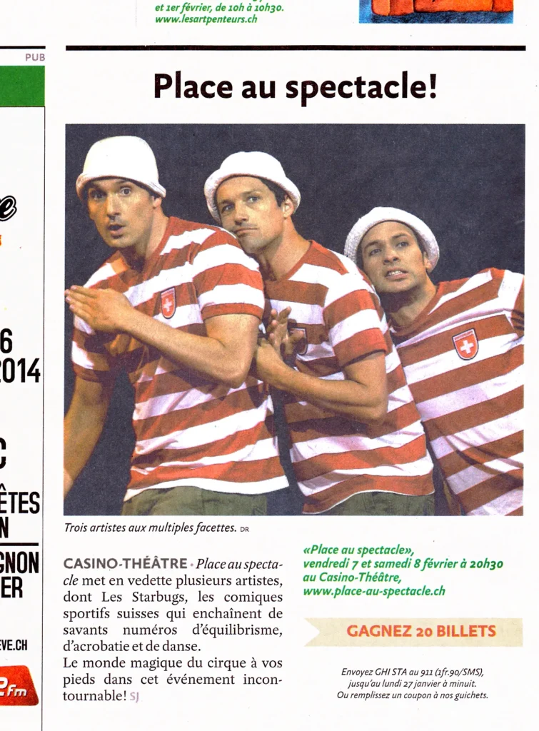 Article GHI - Les Starbugs à Place au Spectacle! 2014