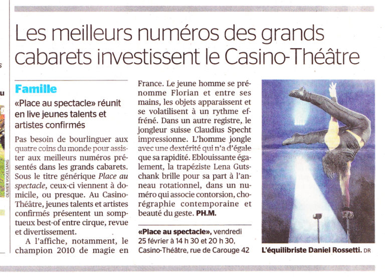 Article De Presse Tribune De Genève 2011